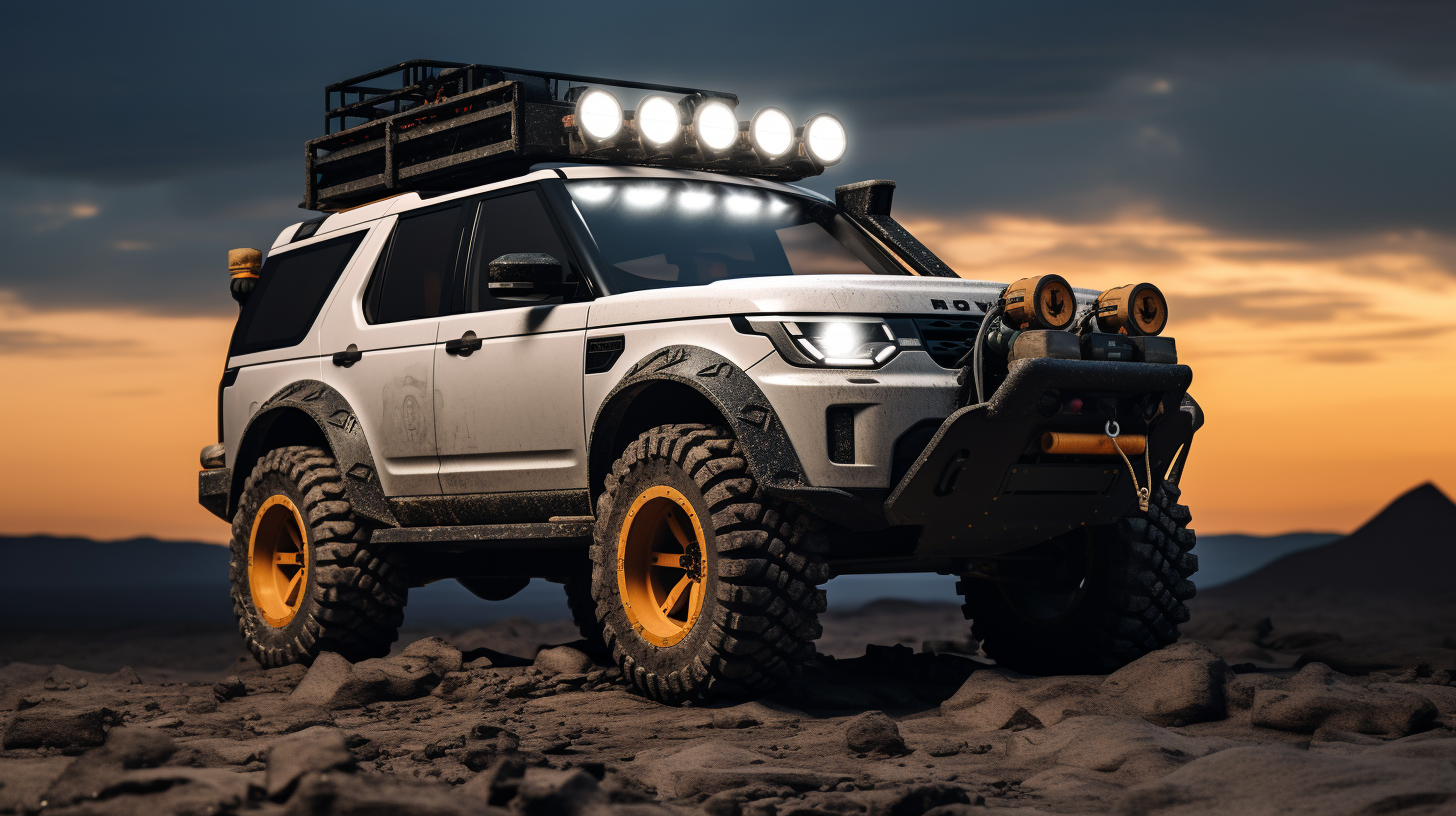 Futuristic Land Rover Discovery Off-Road