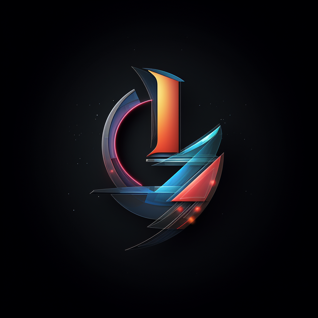 Modern futuristic letter logo design