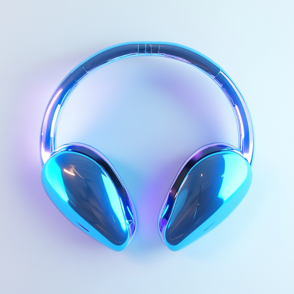 Blue gradient music cover design