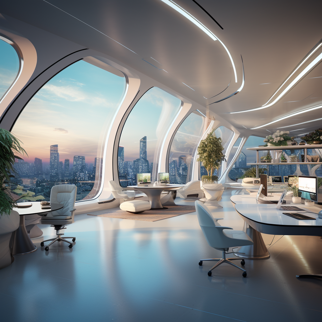 Futuristic office space in Dubai