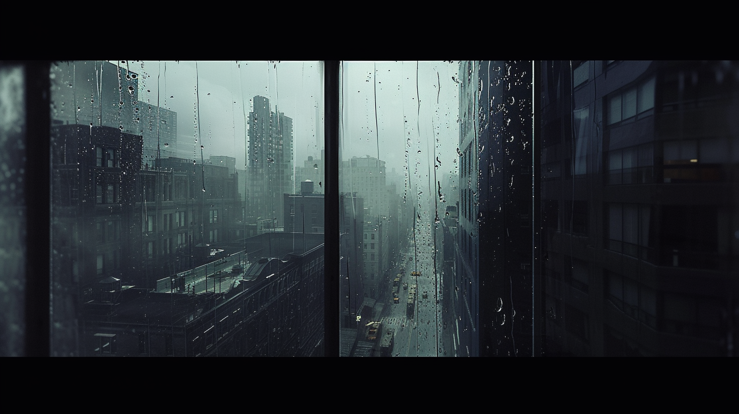 Rainy City Window Scene