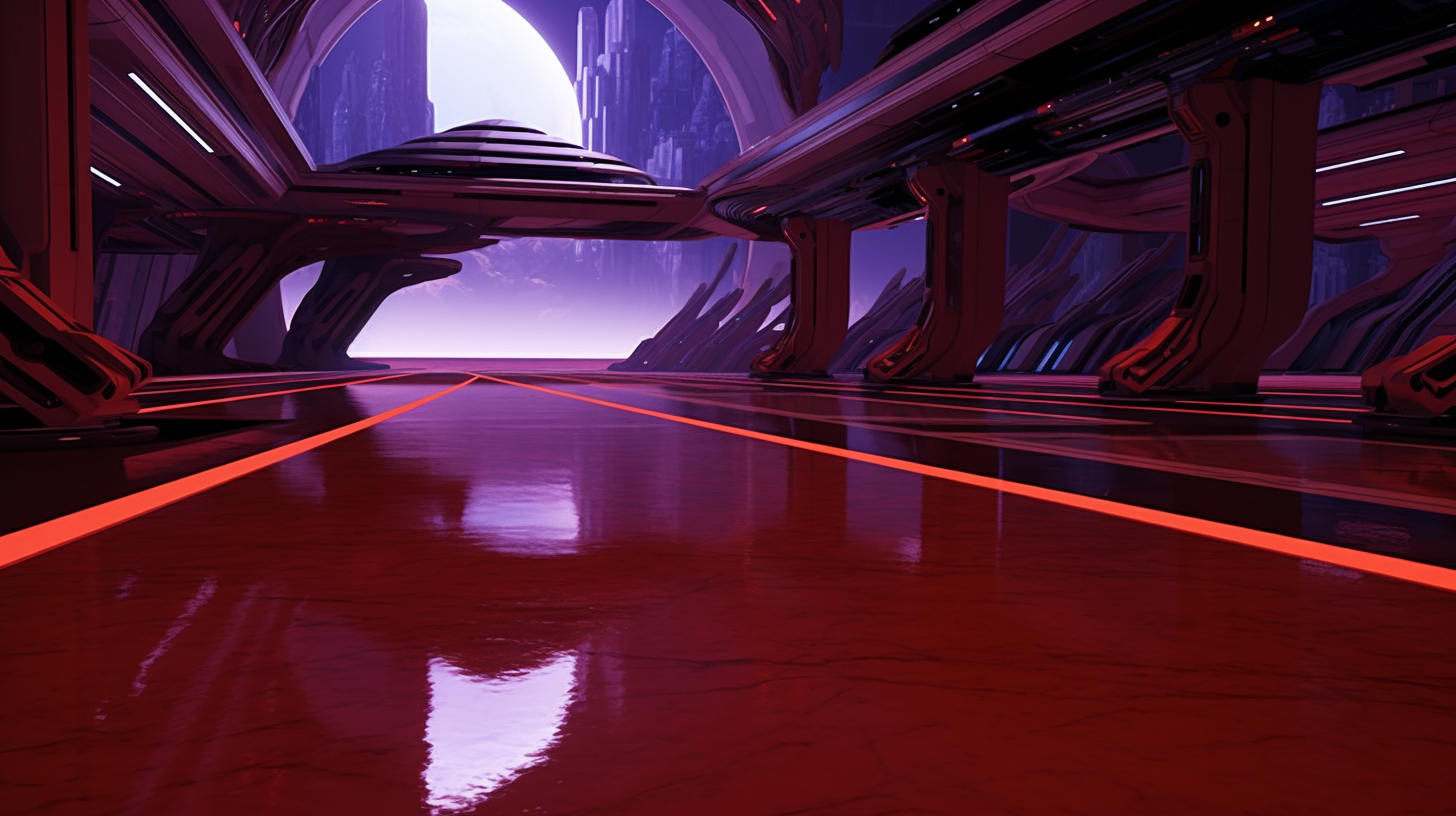 Futuristic Robots Hangar Interior Image