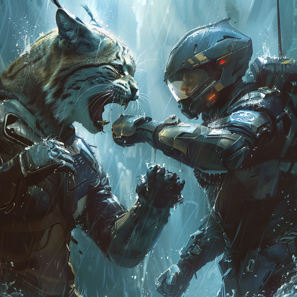 Soldier Lynx Shark Fight Battle