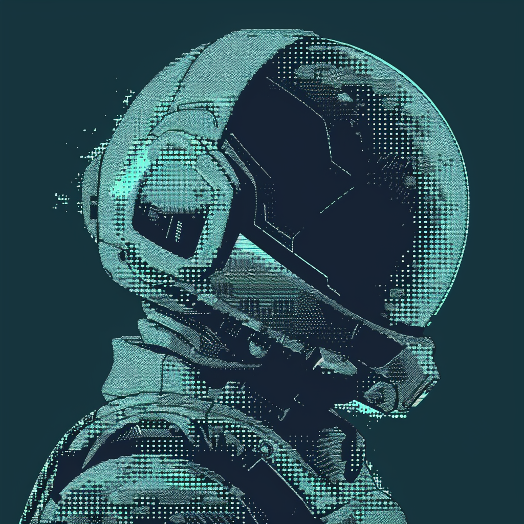 soldier in futuristic helmet illustration