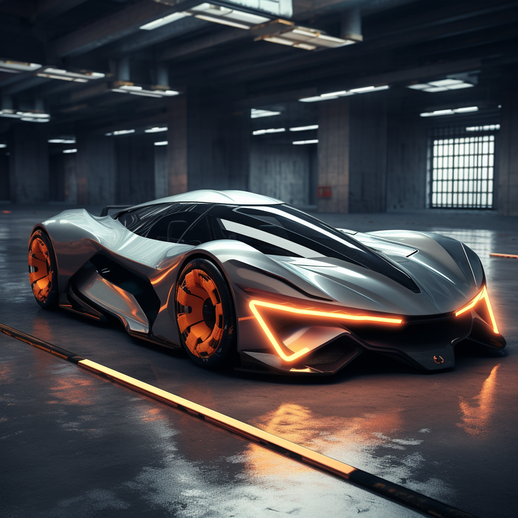 Sleek and Powerful Futuristic Sport Car