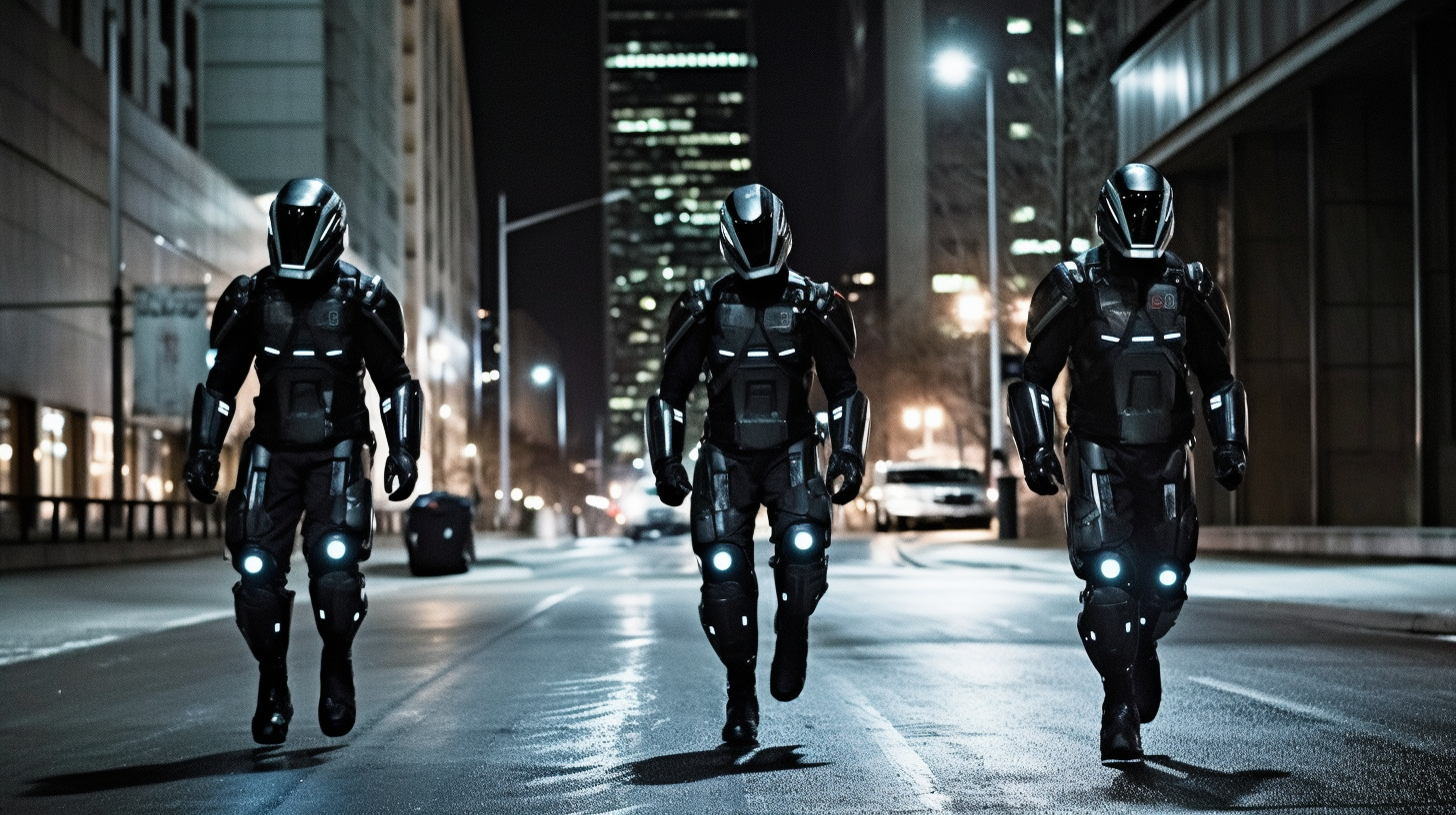 Futuristic street warriors in Chicago