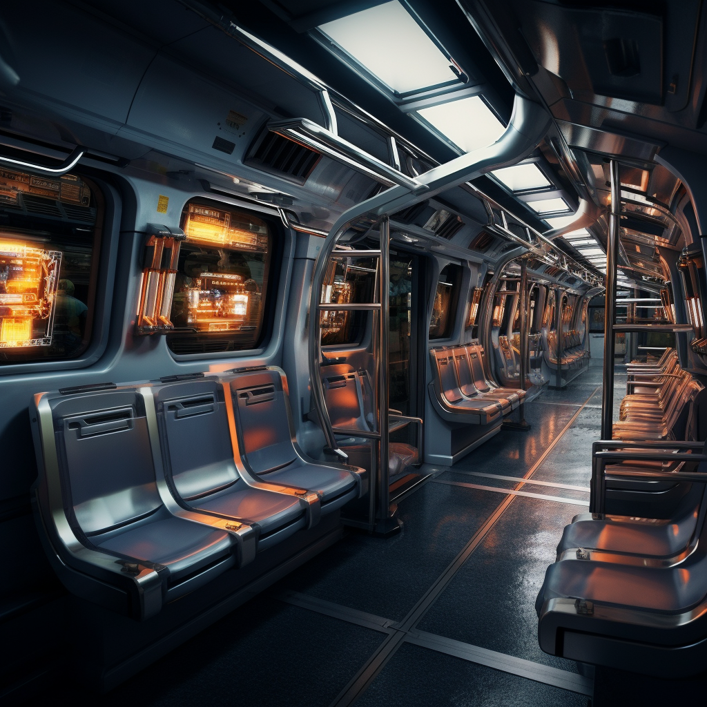 Ultra Realistic Futuristic Subway Train