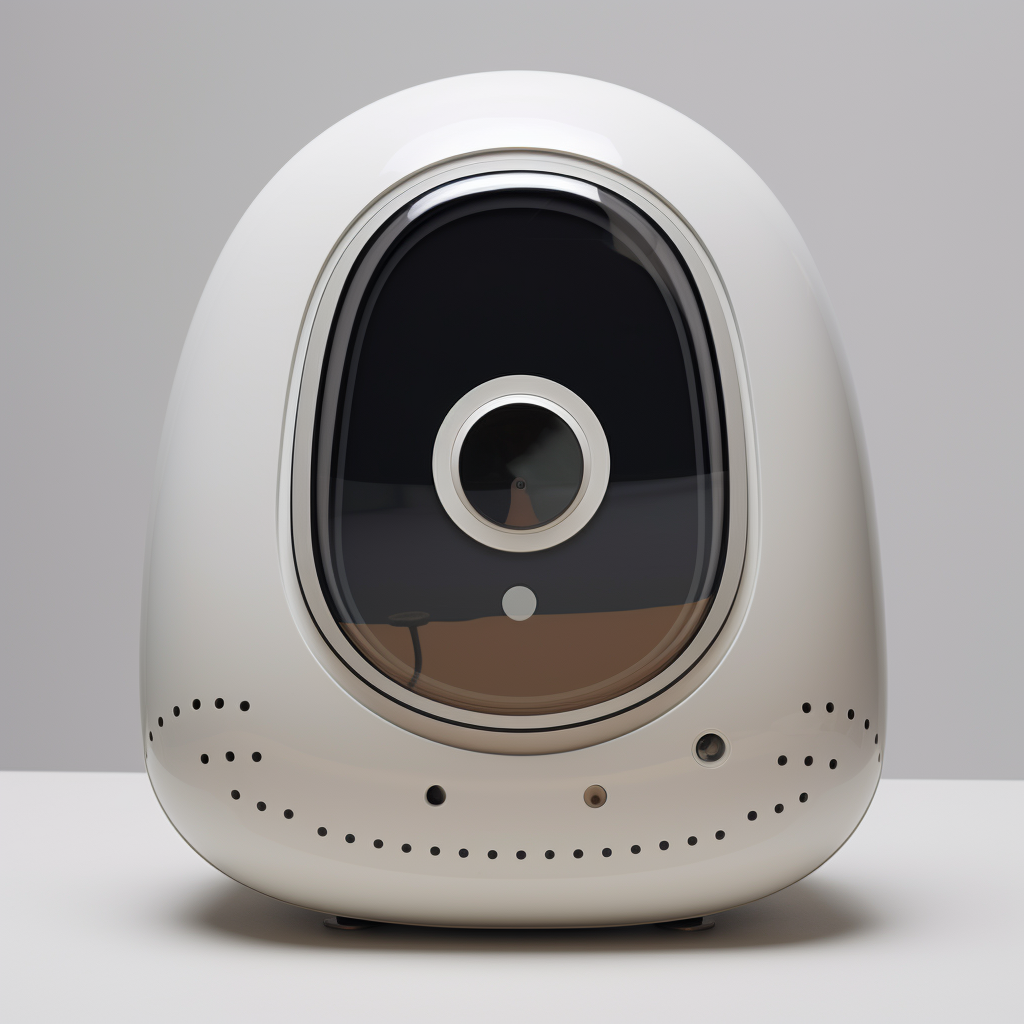 Futuristic video chat device by Dieter Rams