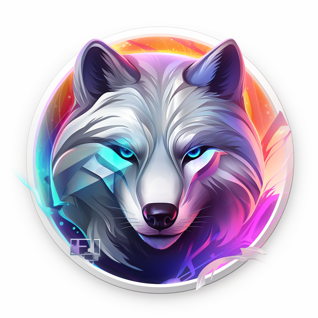 Futuristic web browser with wolf face