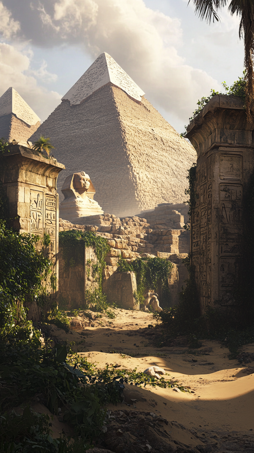 Abandoned Cairo Pyramids 2100 Landscape