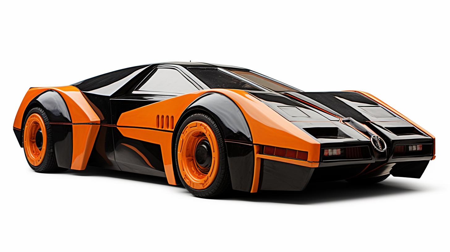 Black and orange futuristic car