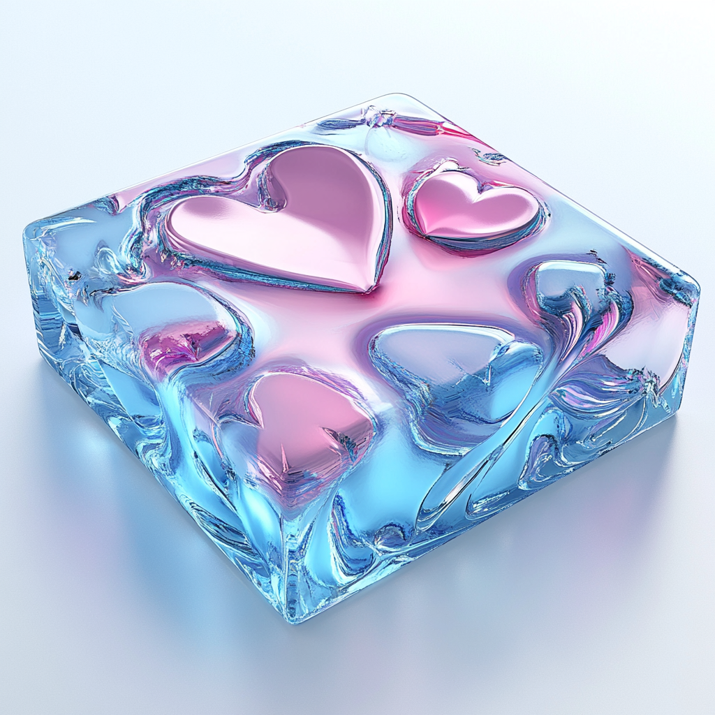 Frozen Silicon CD Case Hearts