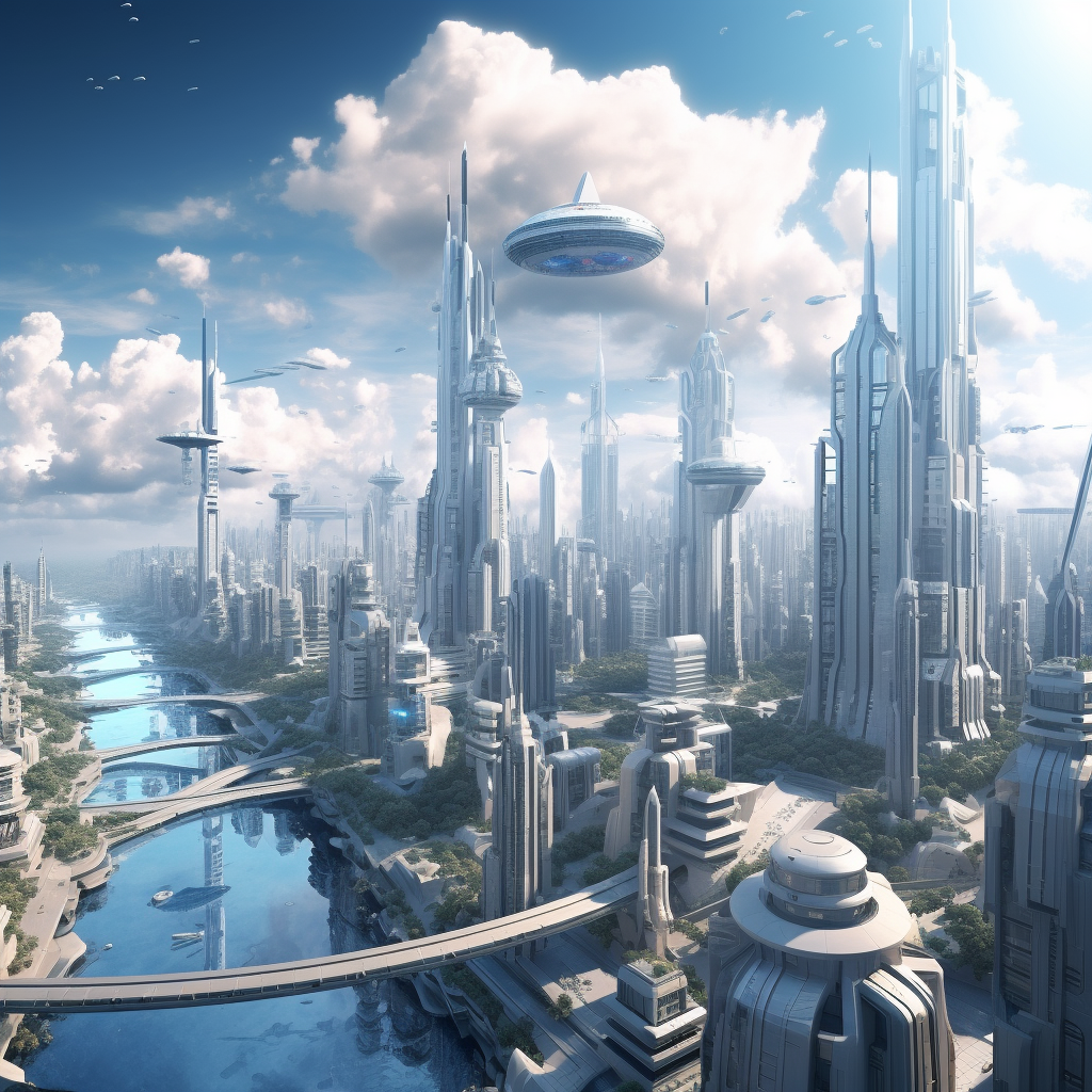 Image of a Super Realistic Futuristic City