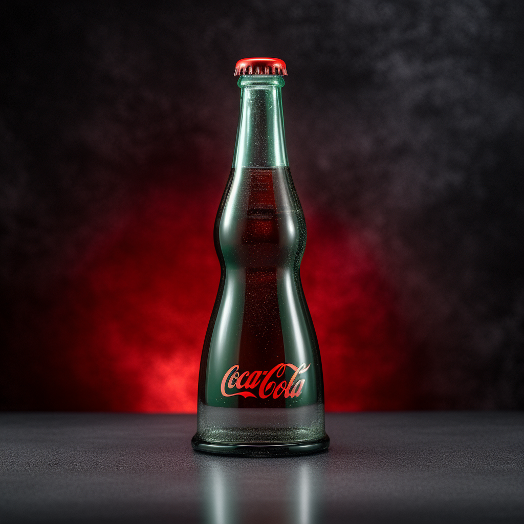 Futuristic Coca Cola Bottle in Minimal Backdrop