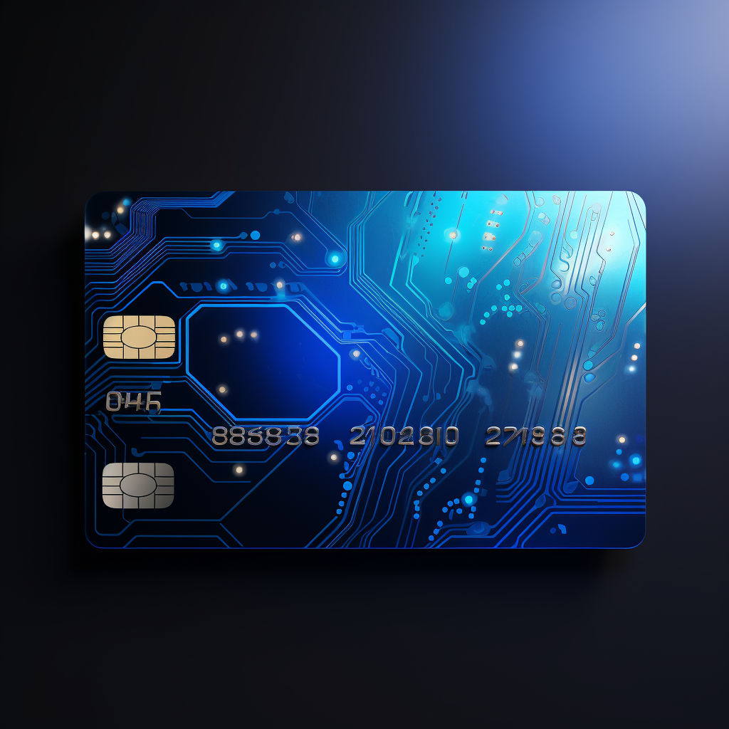 Futuristic Fantastic Credit Card in Blue