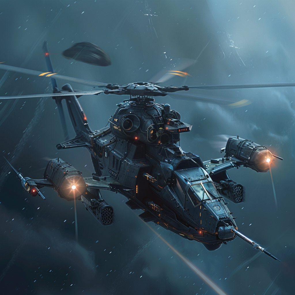 Detailed Stellaris Style Helicopter