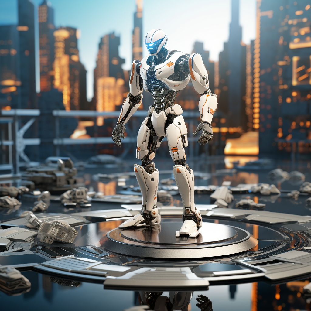 Sleek and Menacing Futuristic Mini-Robot Platinium