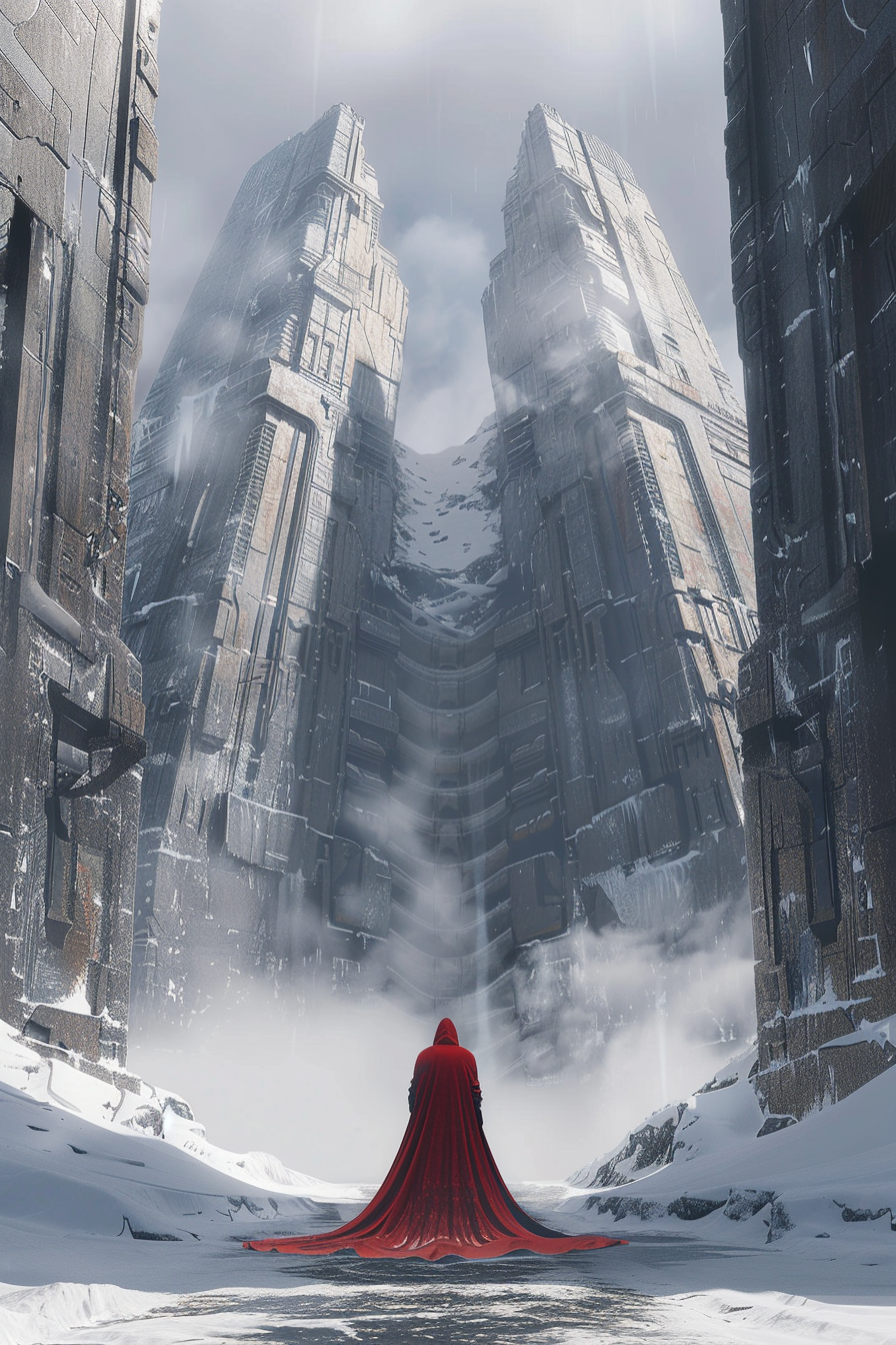 Solitary Figure in Red Robe