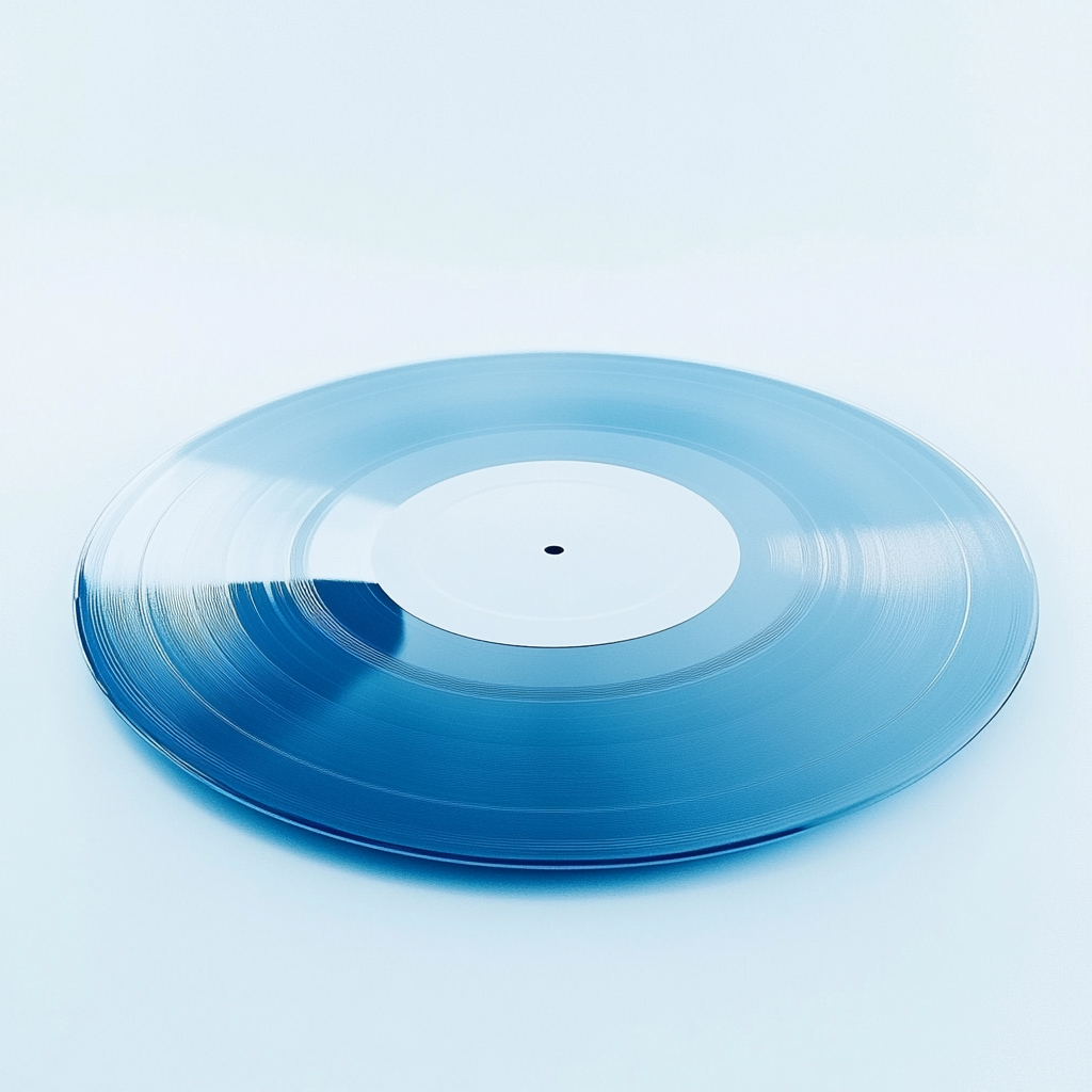 Vinyl Futuristic Blue Gradient Design