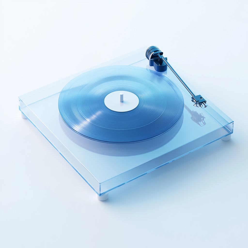 Futuristic vinyl square shot