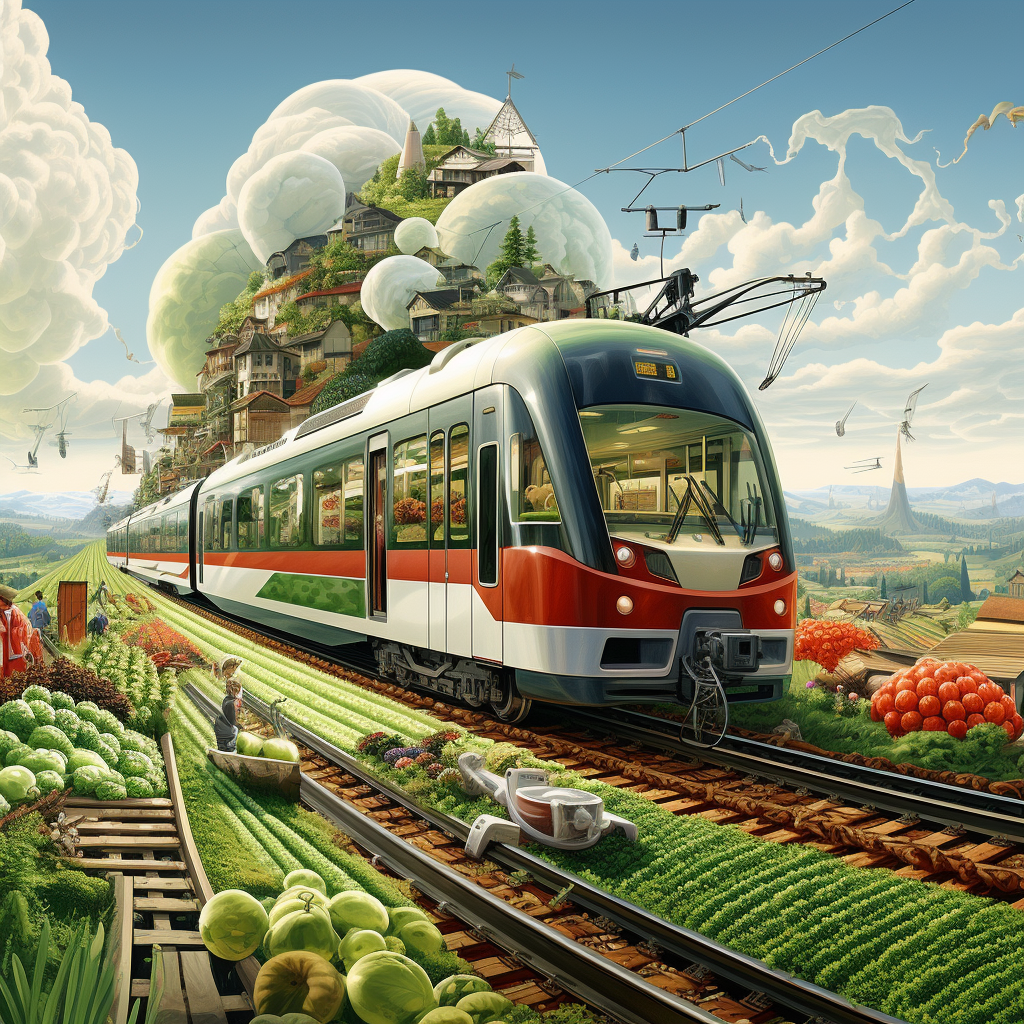 Perpendicular Gadgets and Farms Train