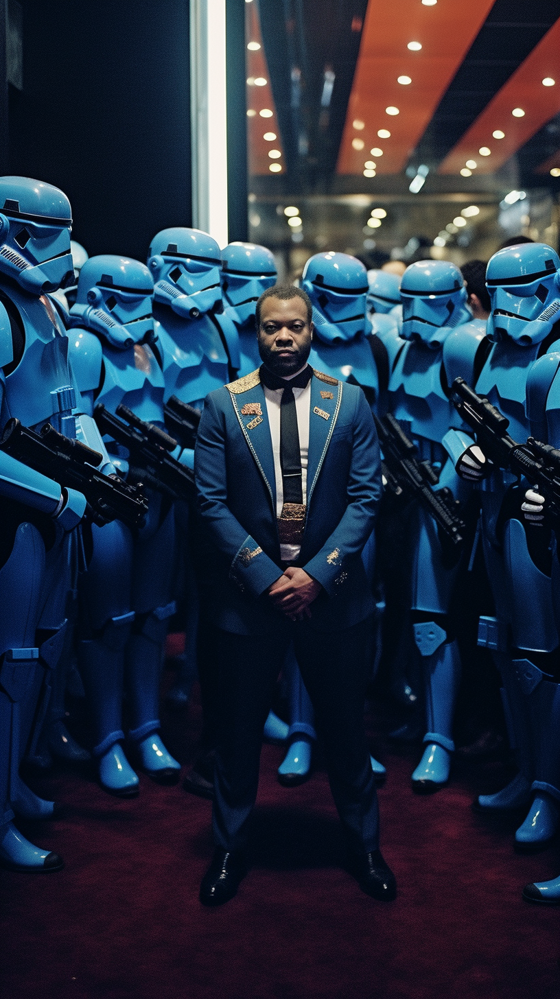 Galactic Imperial Supreme with Blue Stormtroopers