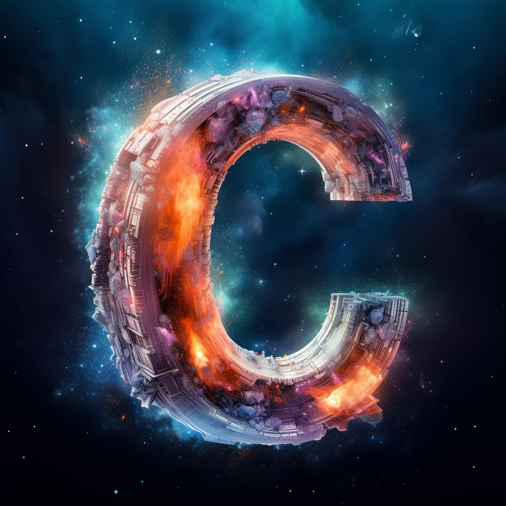 C Alphabet in a cosmic galaxy