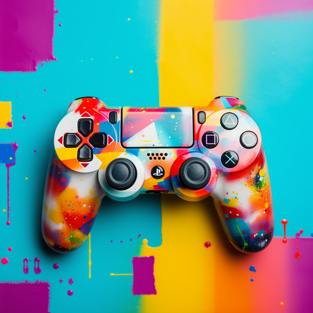 Colorful Game Console Controller for an Enhanced Gaming Experience