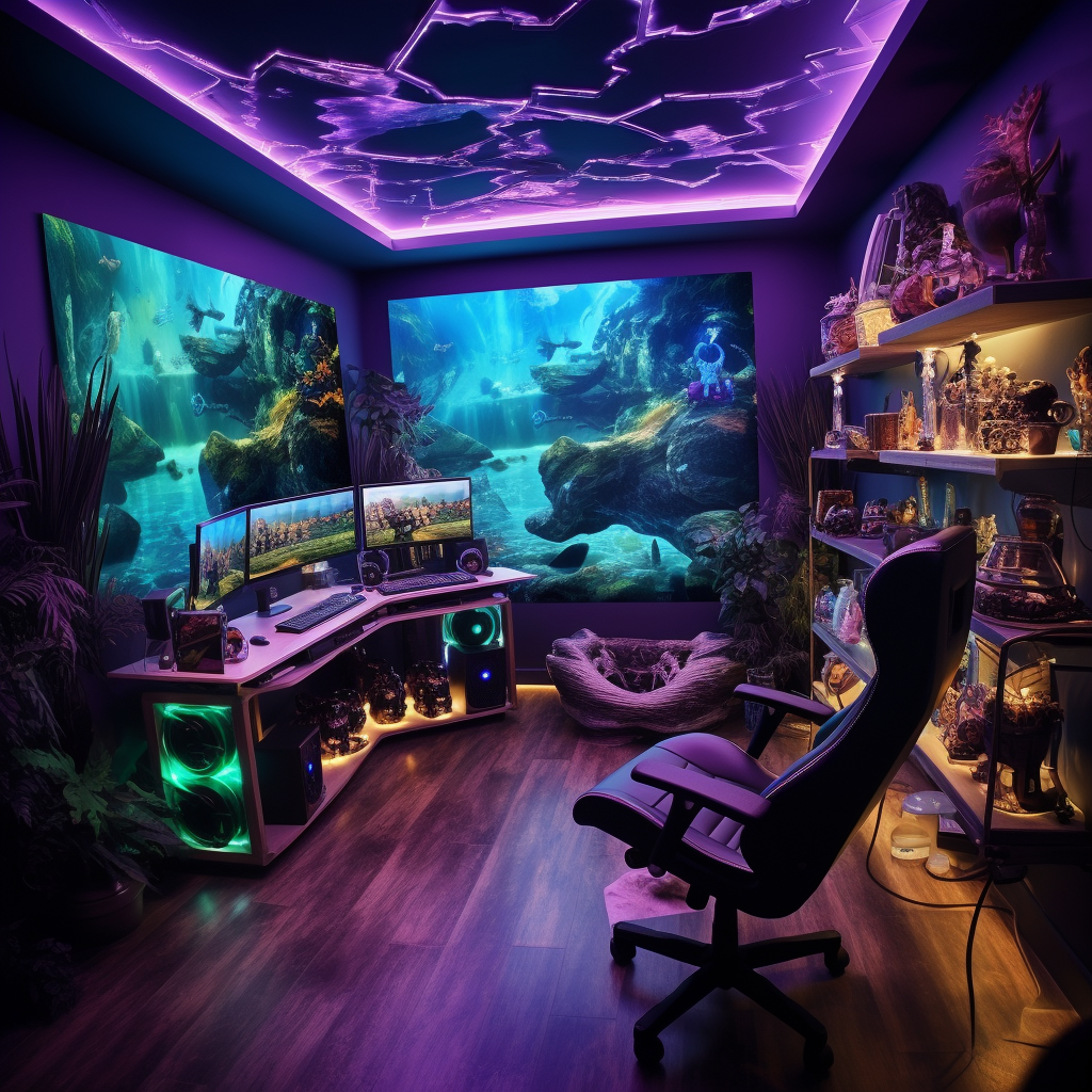 Stylish game room interior