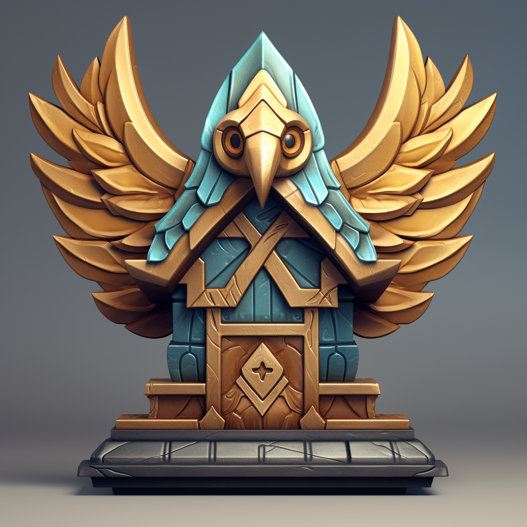 Game trophy shaped like a house