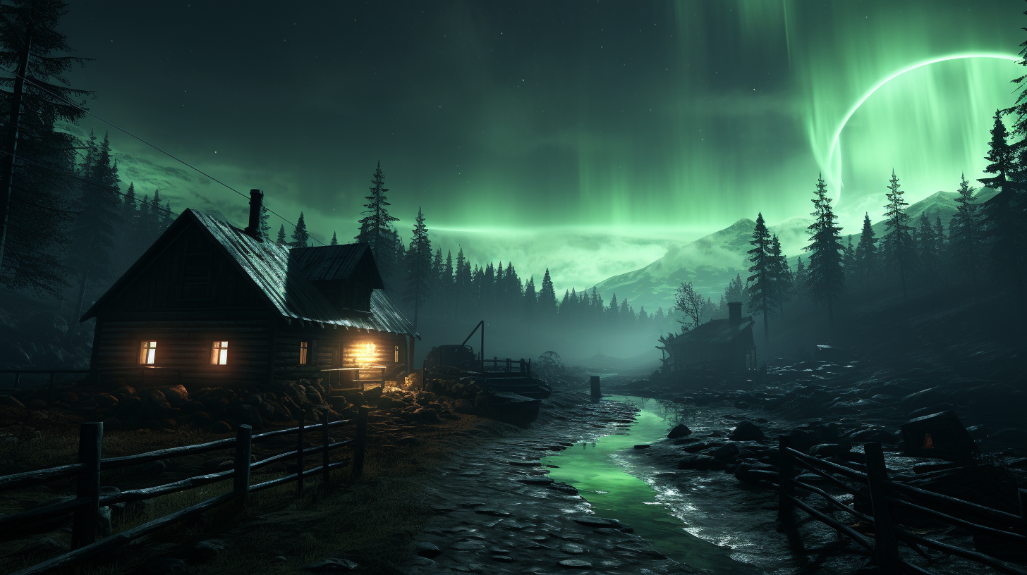 Stunning Aurora Borealis in Game Dayz