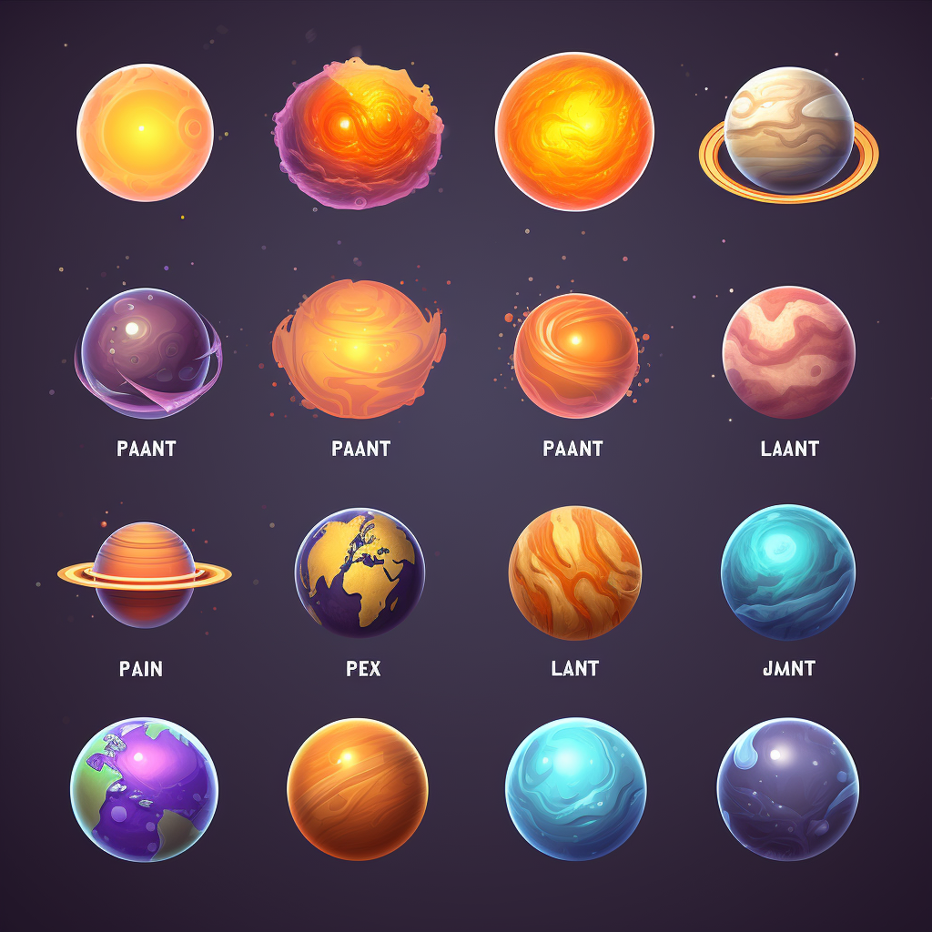 Game elements for 32bit game on a planet