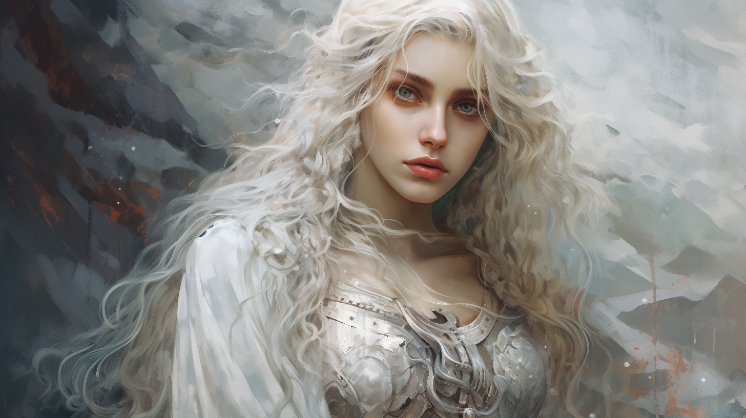 Realistic attention to detail in game fantasy women art