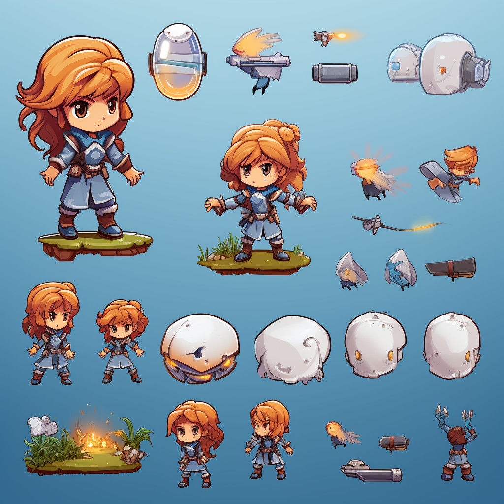 Resource icons for invincible comic 2D platformer game