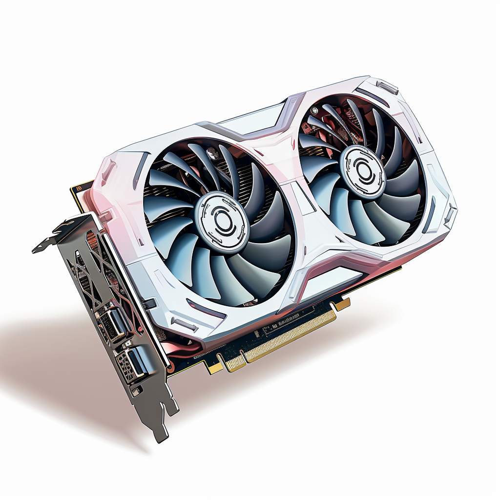 Gamer graphic card on white background