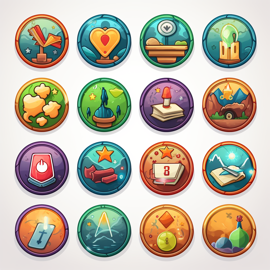 Gamification Icons for Students Achievements