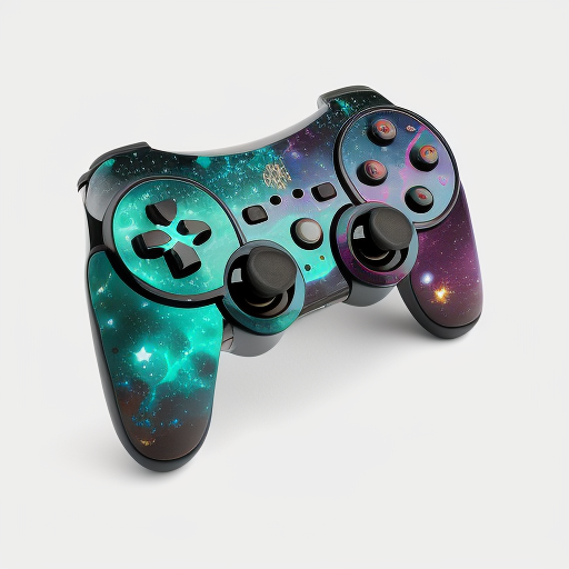 Gaming Controller in Galactic Travel Adventure