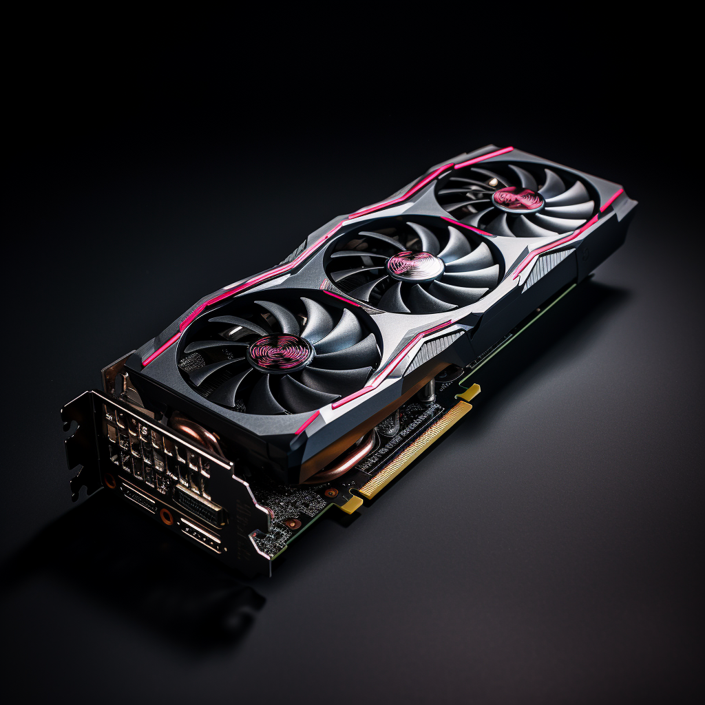 Gaming Graphic Card on Black Background