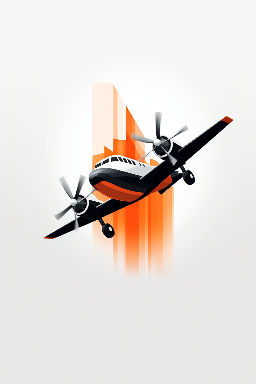 Propeller Plane Taking Off Logo