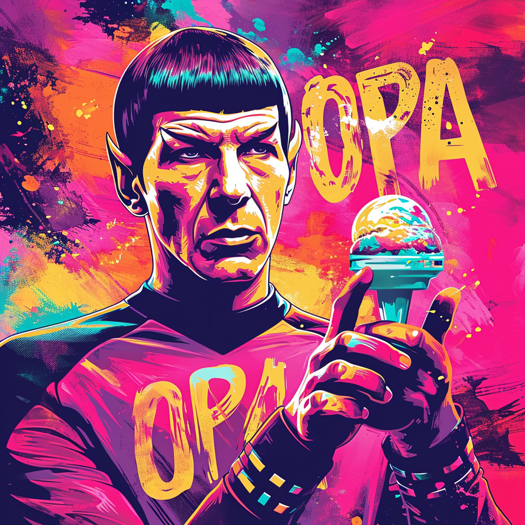 Gangsta Mr. Spock holding ice cream