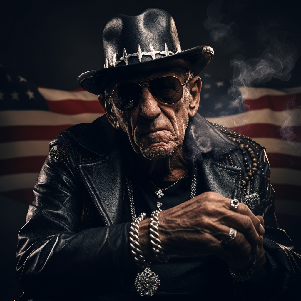 Realistic Gangsta Rapper Old American Man