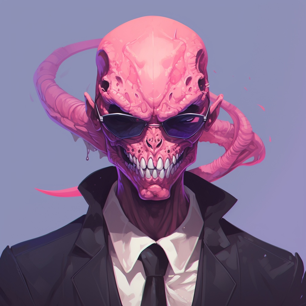 Gangster Alien Male Portrait