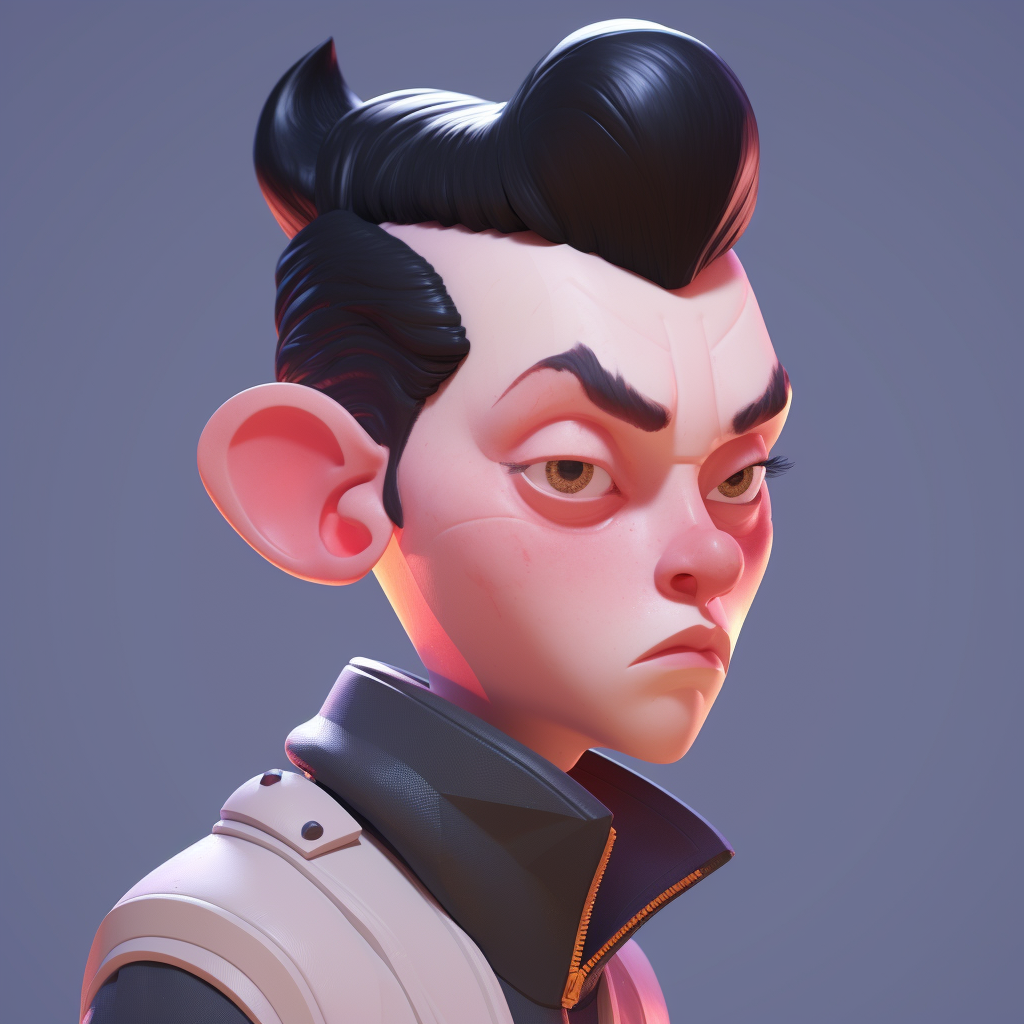 Male Gangster Astro Boy Portrait