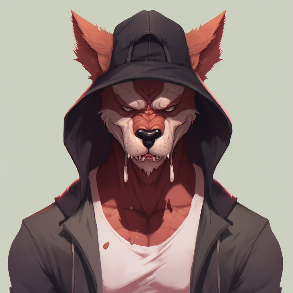 Gangster Ape Fox Hat Portrait