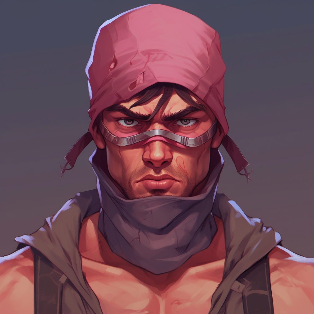 Gangster Confused Ninja Male Portrait