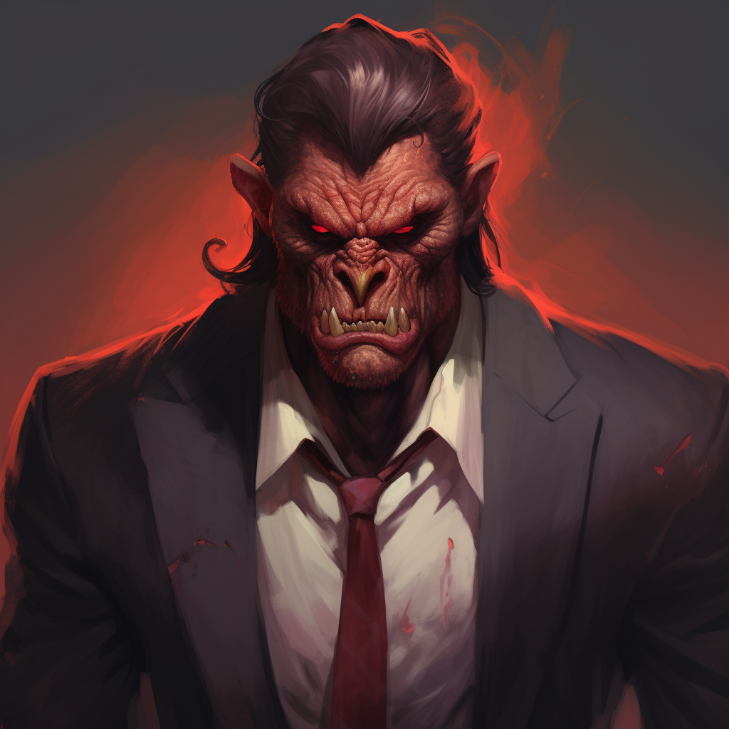 Gangster Devil Ape Male Portrait Image