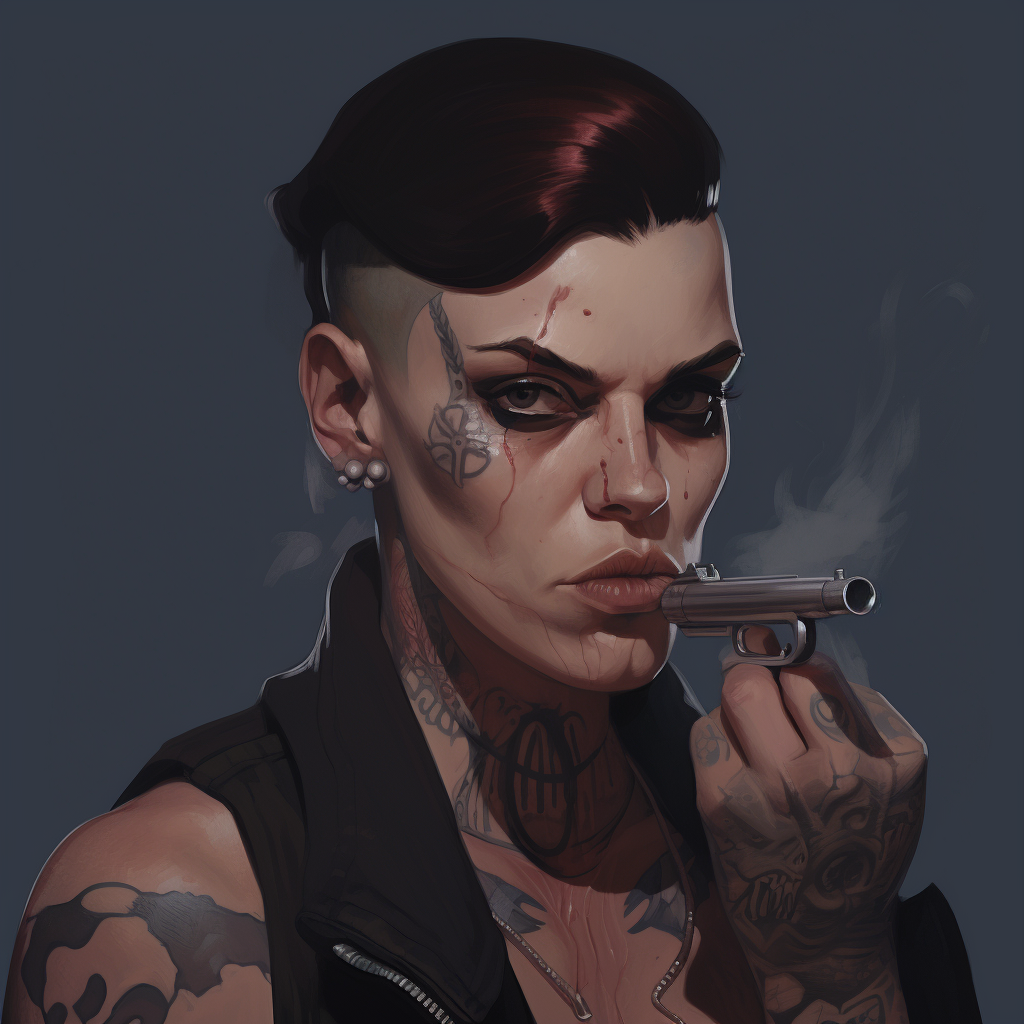 Female Gangster Jessica Portrait