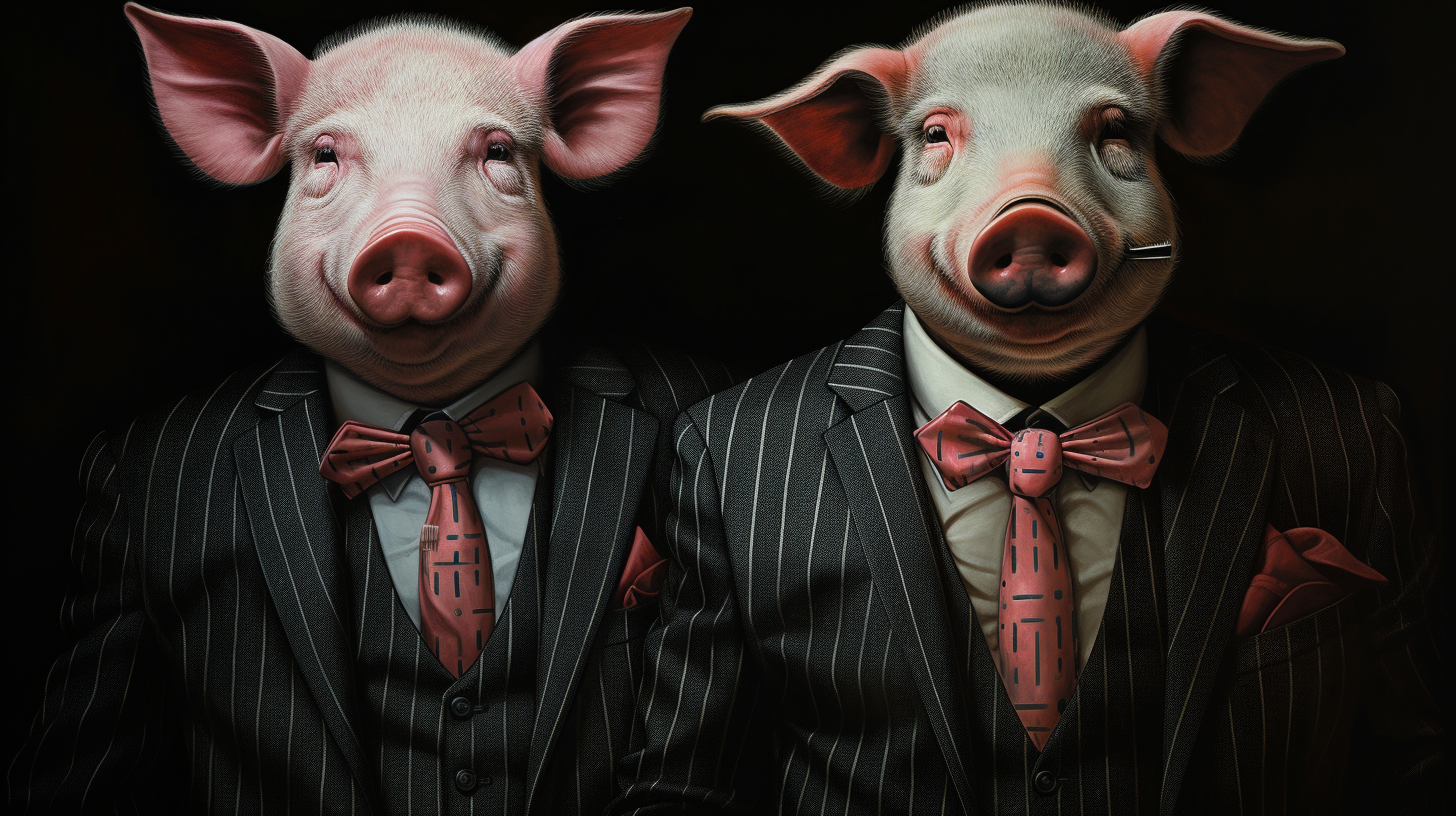 Gangster Pigs in Suits