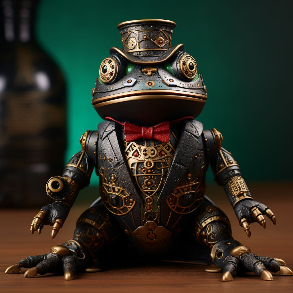 Gangster robot frog with attitude