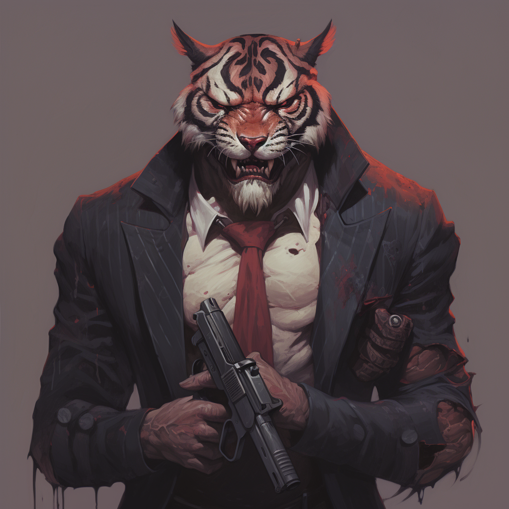 Gangster Tiger Male Portrait